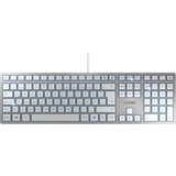 CHERRY KC 6000 SLIM, Tastatur silber, UK-Layout, Cherry SX-Scherentechnologie