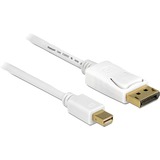 DeLOCK Adapterkabel mini DisplayPort > DisplayPort weiß, 5 Meter