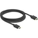 DeLOCK High Speed HDMI-Kabel 48 Gbps 8K 60Hz schwarz, 2,5 Meter