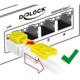 DeLOCK Kabel RJ45 Secure Cat.6A weiß, 2 Meter, verriegelbar, LSOH Halogenfrei