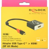 DeLOCK USB Adapter, USB-C Stecker > HDMI Buchse schwarz, 20cm