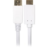 Sharkoon Adapterkabel Displayport 1.2 Stecker > HDMI 4K Stecker weiß, 1 Meter