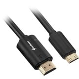 Sharkoon Adapterkabel HDMI Stecker > mini HDMI Stecker schwarz, 1 Meter, HDMI 4K