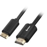 Sharkoon Adapterkabel HDMI Stecker > mini HDMI Stecker schwarz, 2 Meter, HDMI 4K