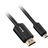 Sharkoon Kabel HDMI Stecker > micro HDMI Stecker schwarz, 1,5 Meter, HDMI 4K