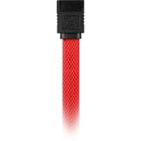 Sharkoon Sata III Kabel sleeve rot, 45 cm