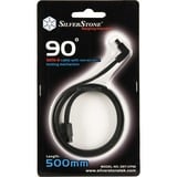 SilverStone CP08 90° SATA-III, Kabel schwarz, 50cm