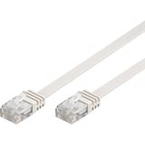 goobay Patchkabel RJ-45 Stecker > RJ-45 Stecker weiß, 100cm, flach, Cat.5e U/UTP