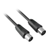 goobay RF-Stecker auf RF-Buchse, Kabel schwarz, 10 Meter