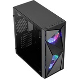 Aerocool Glider TG, Tower-Gehäuse schwarz, Tempered Glass