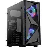 Aerocool Glider TG, Tower-Gehäuse schwarz, Tempered Glass