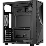 Aerocool Glider TG, Tower-Gehäuse schwarz, Tempered Glass