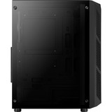 Aerocool Prime v1, Tower-Gehäuse schwarz, Tempered Glass