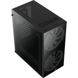 Aerocool Python, Tower-Gehäuse schwarz, Tempered Glass