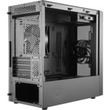 Cooler Master MasterBox NR400, Tower-Gehäuse schwarz, Tempered Glass, Version mit optischem Laufwerksschacht