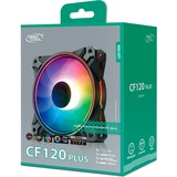 DeepCool CF 120 Plus 3in1 120x120x25, Gehäuselüfter schwarz/transparent, 3er Pack, inkl. Controller