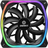 Enermax SquA RGB 3 Fan Pack 120x120, Gehäuselüfter schwarz, inkl. RGB-Steuerbox, 120 mm