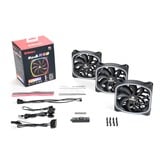 Enermax SquA RGB 3 Fan Pack 120x120, Gehäuselüfter schwarz, inkl. RGB-Steuerbox