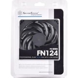 SilverStone SST-FN124B 120x120x15mm, Gehäuselüfter schwarz/schwarz, 120 mm