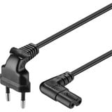 goobay Netzkabel Eurostecker 90° schwarz, 3 Meter