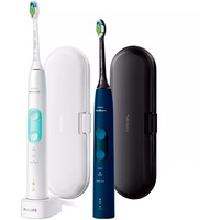 Philips Sonicare Protective-Clean Duo HX6851/34, Elektrische Zahnbürste dunkelblau/mint, inkl. 2. Handstück