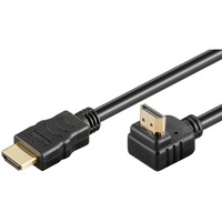 goobay High-Speed-HDMI 90°-Kabel mit Ethernet schwarz, 2 Meter