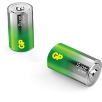 GP Batteries GP Super Alkaline Batterie D Mono, LR20, 1,5Volt 2 Stück, mit neuer G-Tech Technologie