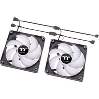 Thermaltake CT120 ARGB Sync PC Cooling Fan, Gehäuselüfter schwarz, 2er Pack, ohne Controller, 120 mm