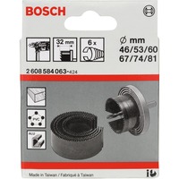 Bosch Lochsägen-Set, Ø 46-81mm, für Alu 6-teilig, Arbeitslänge 32mm