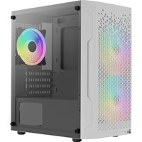 Aerocool Trinity Mini G-WT-v3, Tower-Gehäuse weiß, Tempered Glass