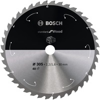 Bosch Kreissägeblatt Standard for Wood, Ø 305mm, 40Z Bohrung 30mm, für Akku-Kappsägen