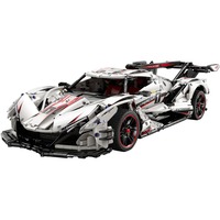 CaDA MASTER V12 Hypercar, Konstruktionsspielzeug grau, Maßstab 1:8, ferngesteuert