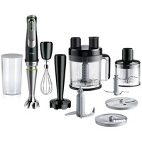 Braun MultiQuick 9 Stabmixer MQ 9187XLI edelstahl/schwarz, 1.200 Watt, mit Küchenmaschinen-Aufsatz, Zerkleinerer, Kartoffelstampfer