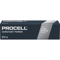 Duracell Procell Alkaline Constant Power 9V, Batterie 10 Stück, E-Block (9-Volt-Block)