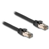 DeLOCK RJ-45 Netzwerkkabel Cat.6a U/FTP ultra flexibel schwarz, 2 Meter, innerer Edelstahlmantel