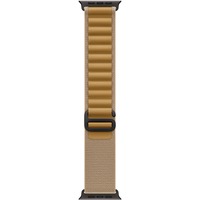 Apple 49 mm Alpine Loop, Uhrenarmband beige/schwarz, Größe S