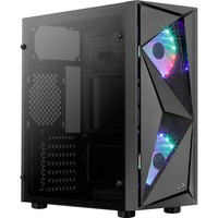 Aerocool Glider TG, Tower-Gehäuse schwarz, Tempered Glass