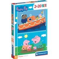 Clementoni Supercolor - Peppa Pig, Puzzle  2x 20 Teile