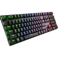 Sharkoon PureWriter RGB, Gaming-Tastatur schwarz, US-Layout, Kailh Choc Low Profile Blue