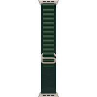 Apple 49 mm Alpine Loop, Uhrenarmband dunkelgrün/titan, Größe M