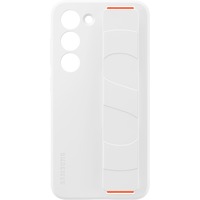 SAMSUNG Silicone Grip Case, Schutzhülle weiß/orange, Samsung Galaxy S23