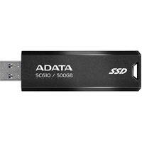 ADATA SC610 500 GB, Externe SSD schwarz, USB-A 3.2 Gen 2