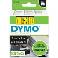 Dymo D1 ORIGINAL Schriftband, schwarz auf gelb, 9mm x 7m S0720730  