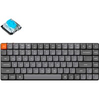 Keychron K3 Max, Gaming-Tastatur grau/orange, DE-Layout, Gateron Low Profile 2.0 Mechanical Blue, Hot-Swap, Aluminiumrahmen, RGB