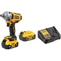 DEWALT Akku-Schlagschrauber DCF891P2T, 18Volt, 1/2" gelb/schwarz, 2x Li-Ion XR Akku 5,0Ah, 9-teiliges Zubehörset