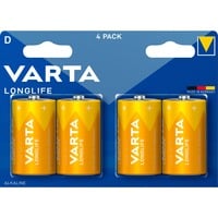 VARTA Longlife, Batterie 4 Stück, D