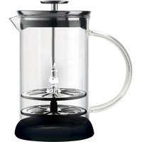 Bialetti Cappuccinatore aus Glas, Milchaufschäumer schwarz/transparent