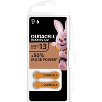 Duracell Hearing Aid 13, Batterie 6 Stück, Größe 13