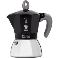 Bialetti Moka Induction, Espressomaschine schwarz/silber, 6 Tassen