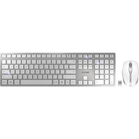 CHERRY DW 9100 SLIM, Desktop-Set weiß/silber, EU-Layout (QWERTY), Cherry SX-Scherentechnologie